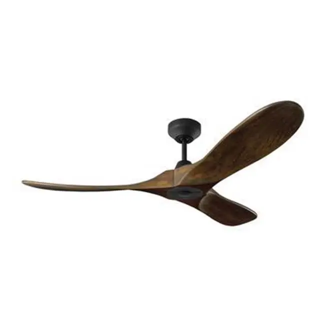Maverick Smart 52 Ceiling Fan in Matte Black with Dark Walnut Blades Midnight Black