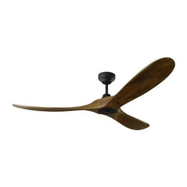 Maverick Smart 60 Ceiling Fan in Midnight Black with Dark Walnut Blades