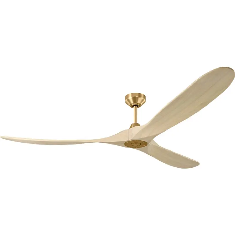 Maverick Smart 70 Ceiling Fan in Burnished Brass with Washed White Oak Blades