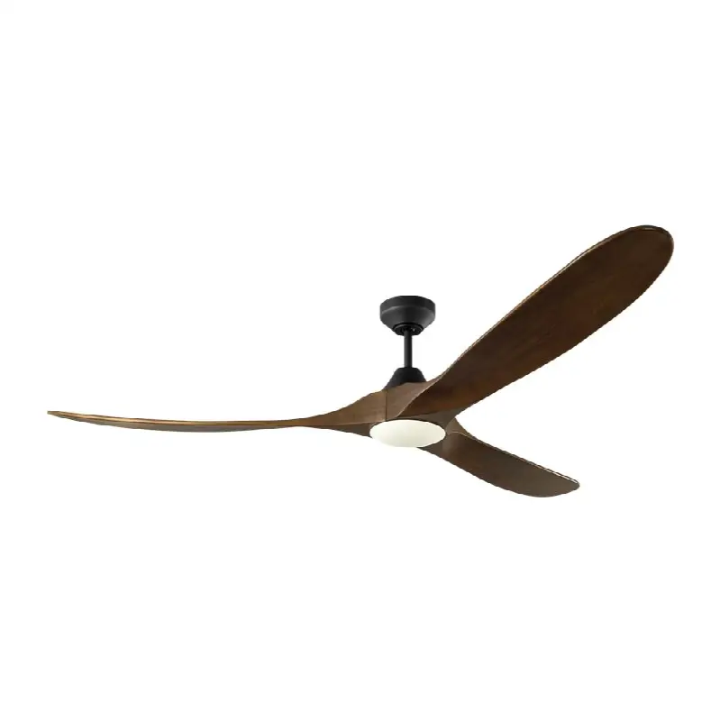 Maverick Smart 70 LED Ceiling Fan in Midnight Black with Dark Walnut Blades and Light Kit