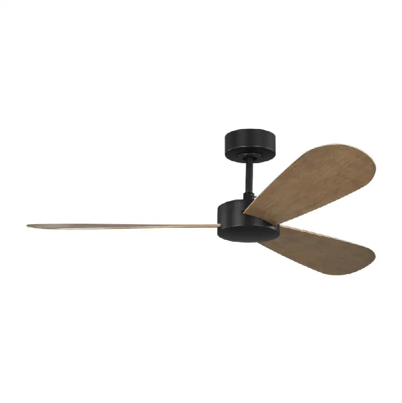 Paddle Smart 52 Ceiling Fan in with Oak Blades Midnight Black