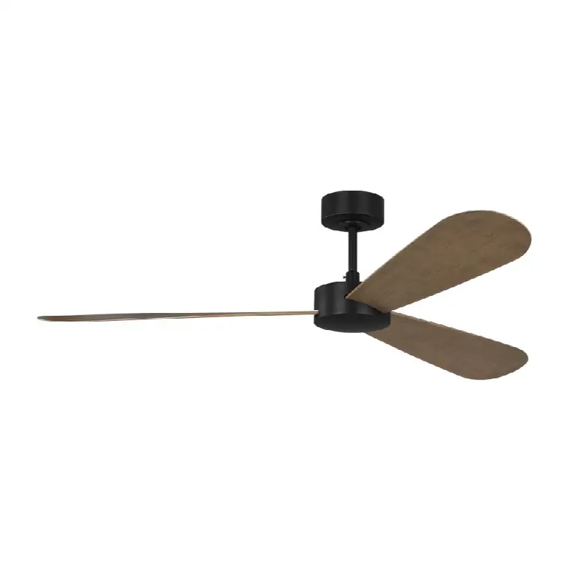 Paddle Smart 60 Ceiling Fan in with Oak Blades Midnight Black