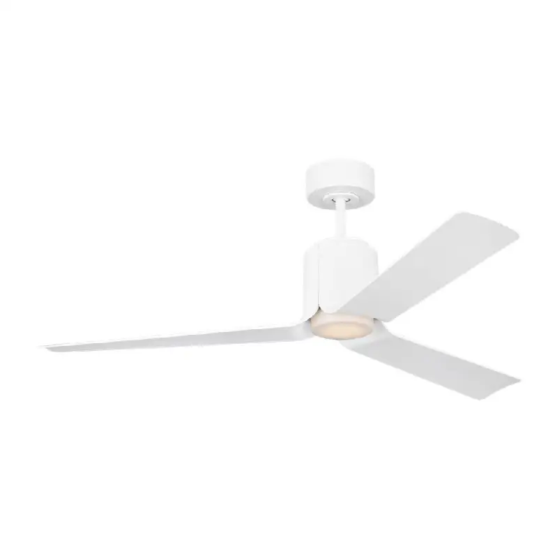 Peel Smart 52 LED Ceiling Fan in Matte White with Matte White Blades and Light Kit