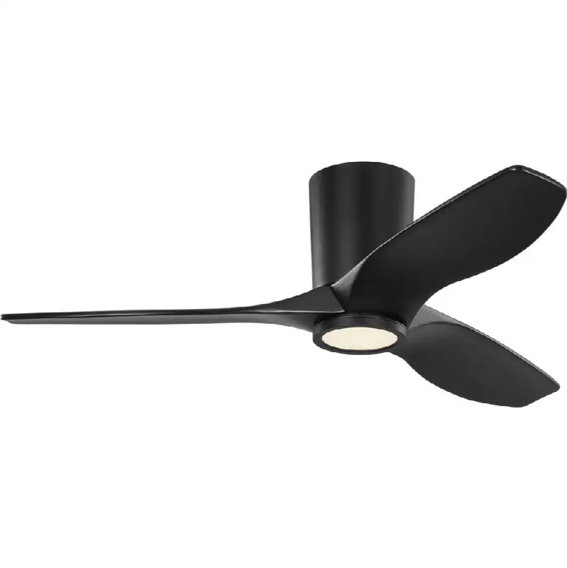 Seyra Smart 44" Hugger LED Ceiling Fan in Midnight Black