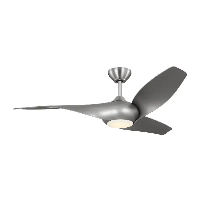 Topan Smart 52 LED Ceiling Fan in Brushed Steel with Silver Blades and Light Kit