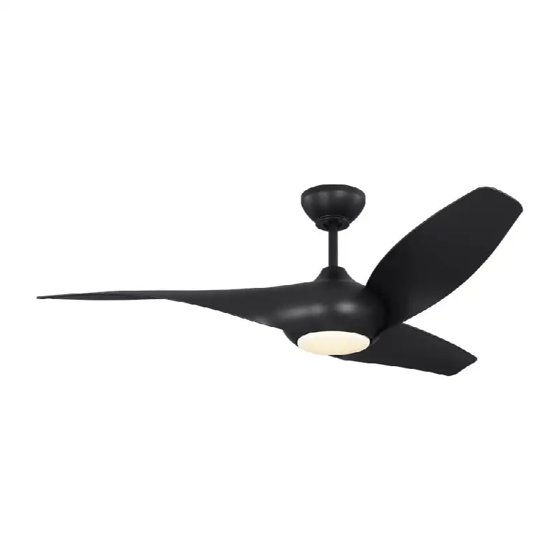 Topan Smart 52 LED Ceiling Fan in Midnight Black with Midnight Black Blades and Light Kit
