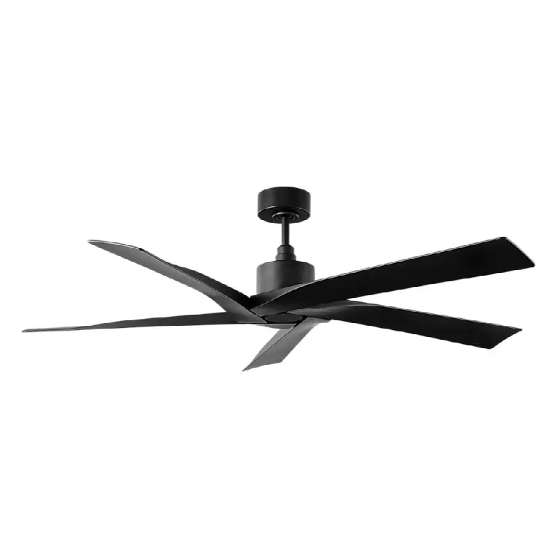 Aspen 56 Coastal 56 Ceiling Fan in Midnight Black with Midnight Black Blades and Light Kit