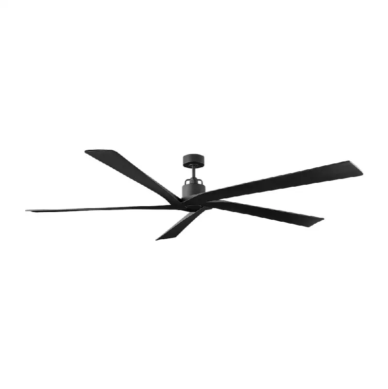 Aspen 84 Ceiling Fan in Midnight Black with Midnight Black Blades and Light Kit