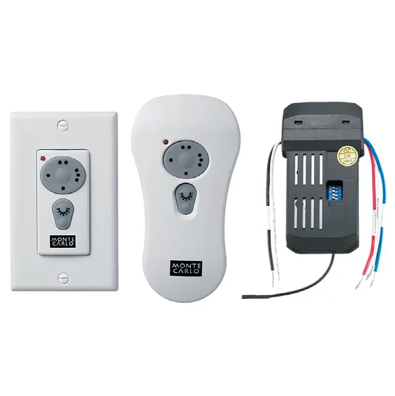 Universal Control 3 - Speed with Dimmer Wall / Hand-Held Battery Operated Remote Control Kit White