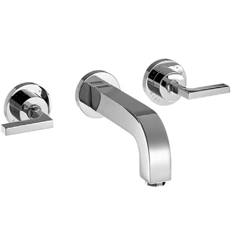 AXOR Citterio Wall-Mounted Widespread Faucet with Lever Handles, 1.2 GPM