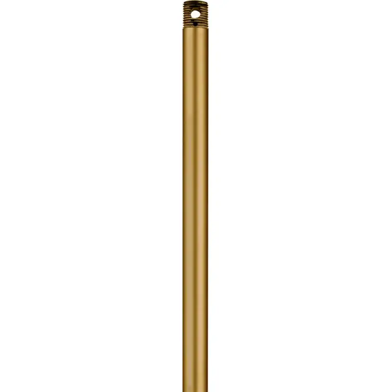 Threaded Fan Downrod in Burnished Brass 12"
