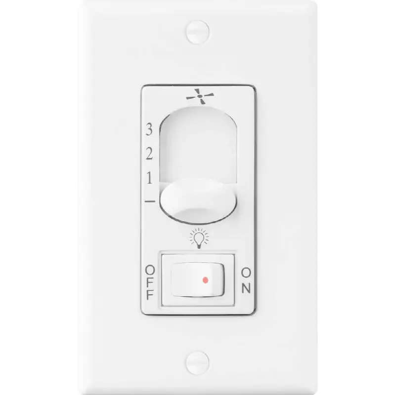 Universal Control 3 - Speed and On / Off Light Control 3 - Wire Wall Control in White