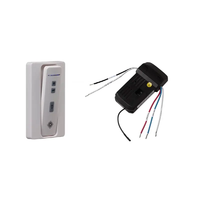 4 - Speed with Dimmer Wall / Hand-Held Battery Operated Remote Control Kit White