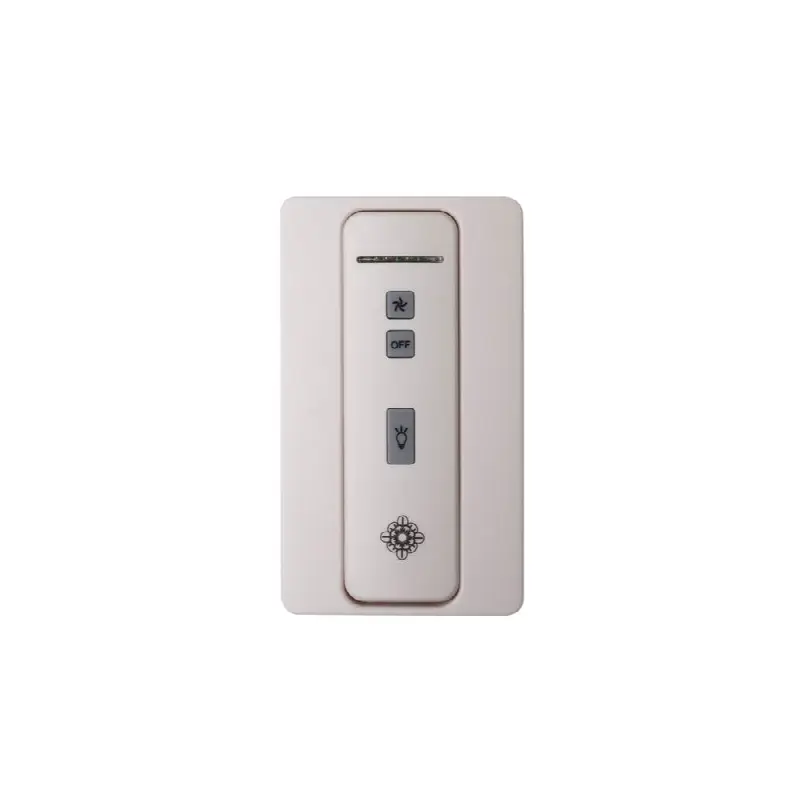 4 - Speed with Dimmer Wall / Hand-Held Battery Operated Transmitter White