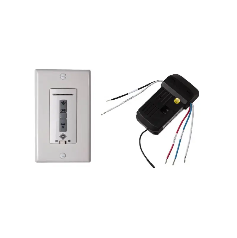 4 - Speed with Dimmer Wall / Hand-Held Hardwired Remote Control Kit White