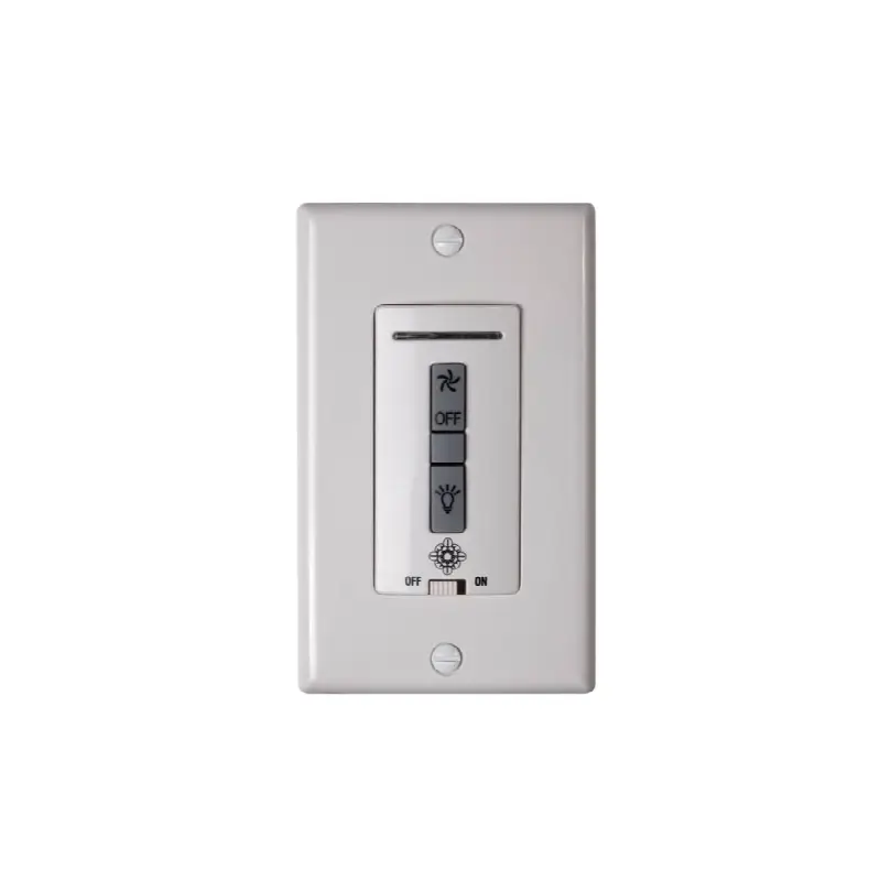4 - Speed with Dimmer Hardwired remote Wall Control. White