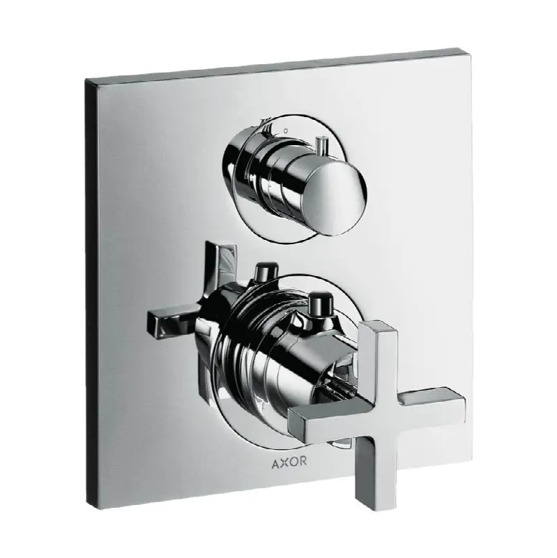 AXOR Citterio Thermostatic Trim with Volume Control- Cross Handle