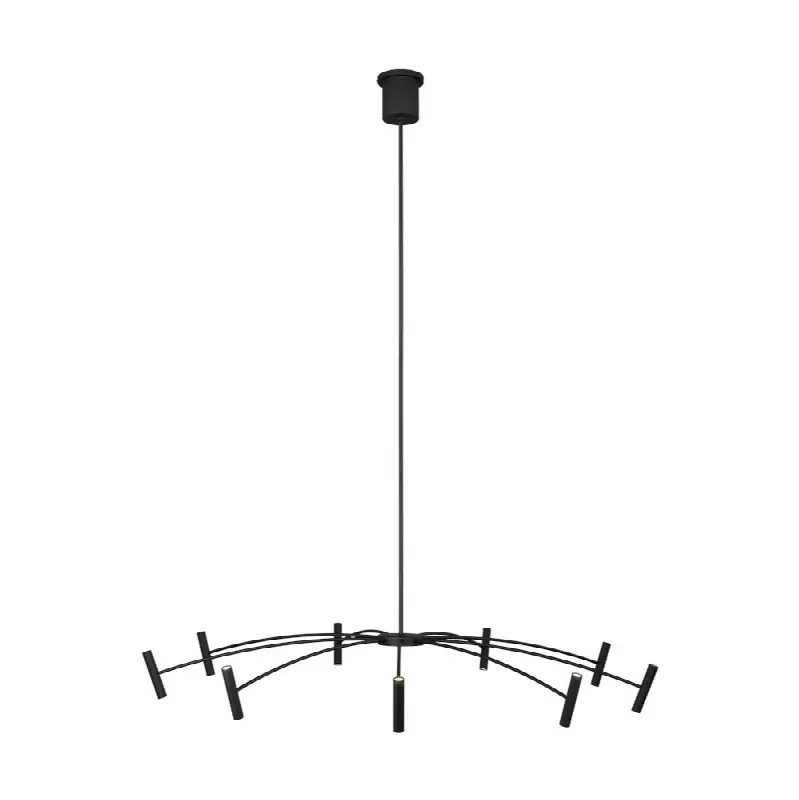 Aerial 55 Chandelier Matte Black 3000K 90 CRI integrated led 90 cri 3000k 120v