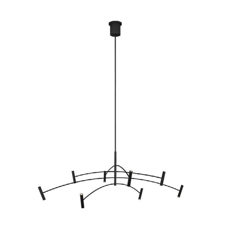 Aerial 60 Chandelier Matte Black 3000K 90 CRI integrated led 90 cri 3000k 120v
