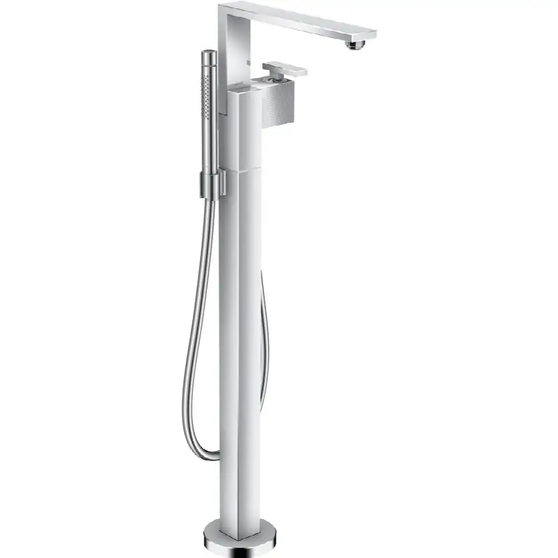 AXOR Edge Freestanding Tub Filler Trim with 1.75 GPM Handshower - Diamond Cut