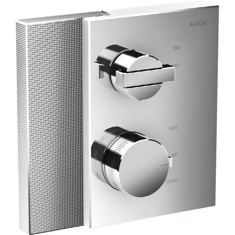AXOR Edge Thermostatic Trim with Volume Control - Diamond Cut