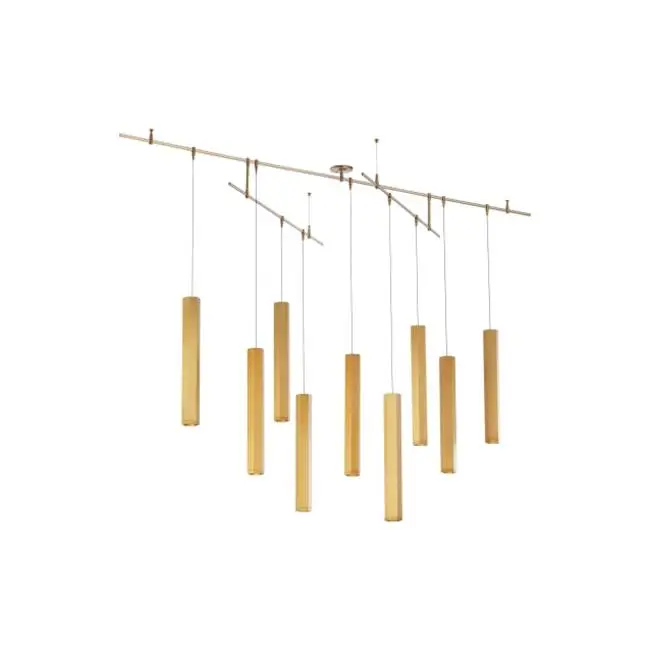Blok Large Chandelier 9 Light Aged Brass 3000K 90 CRI 12V led 90 cri 3000k remote