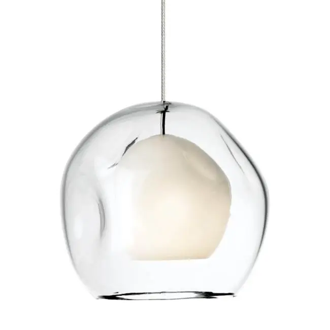Mini Jasper Pendant in Satin Nickel with Clear glass FreeJack Bulb(s) Not Included