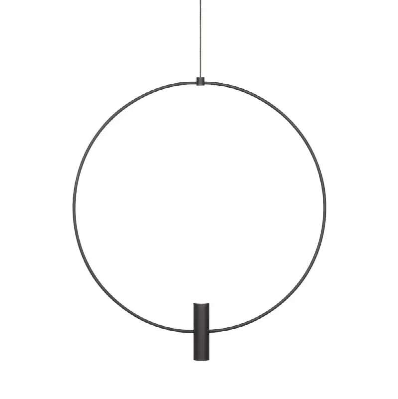 Layla Mini Large Pendant in Nightshade Black with Aluminum FreeJack Bulb(s) Included