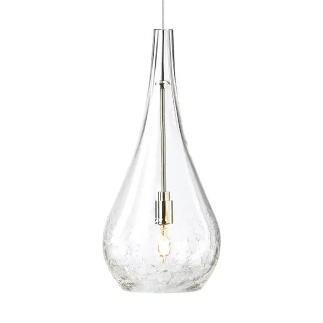 Seguro Pendant in Satin Nickel with Clear glass FreeJack Bulb(s) Not Included