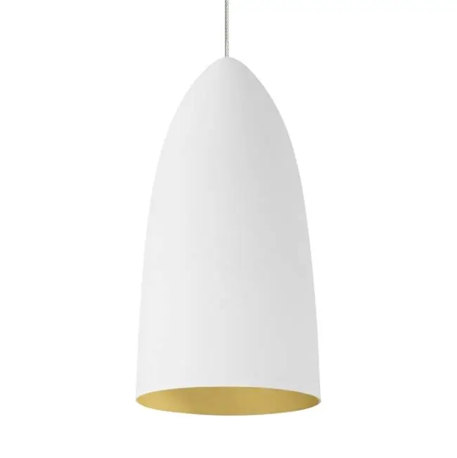 Mini Signal Pendant FreeJack Rubberized White/Gold satin nickel no lamp