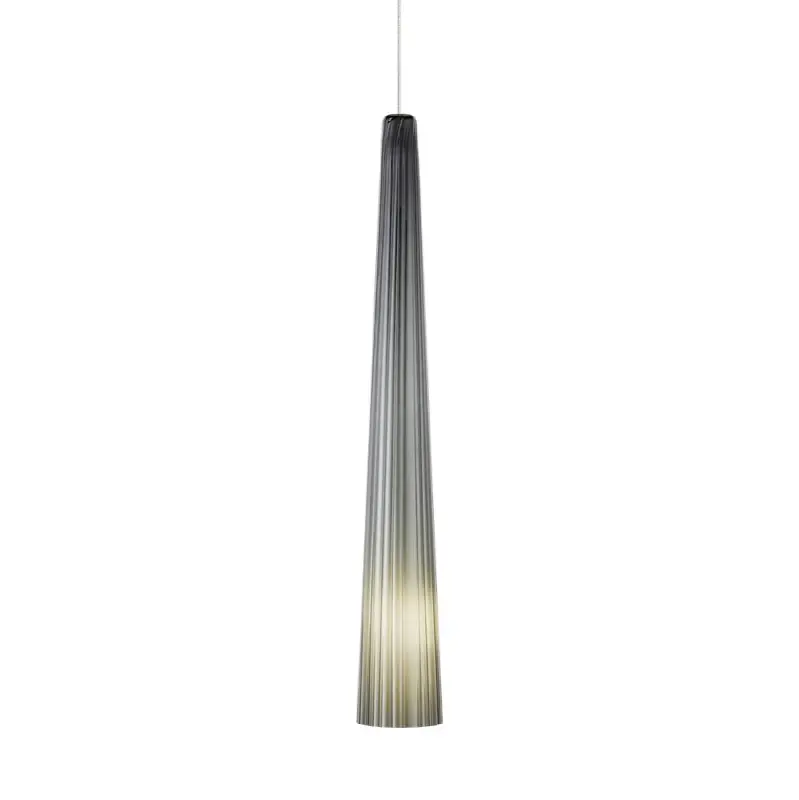 Zenith Small Pendant in Satin Nickel with Smoke Glass FreeJack Bulb(s) Included