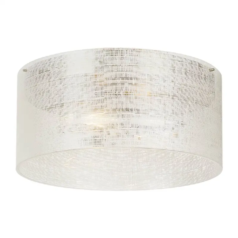 Vetra Flush Linen Satin Nickel Bulb Not Included