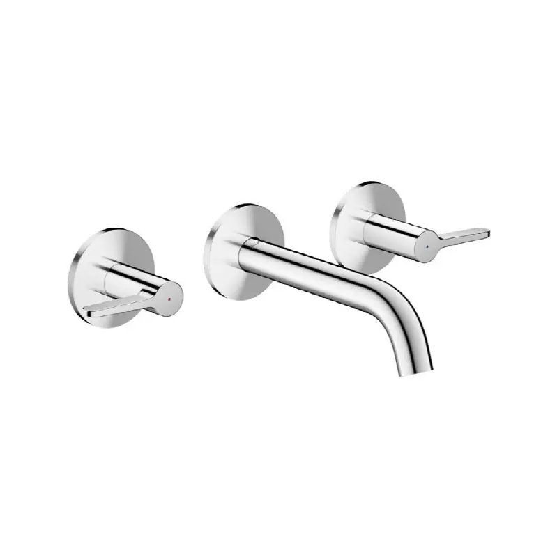 One Wall-Mounted Widespread Faucet 160- Lever Handles, 1.2 GPM
