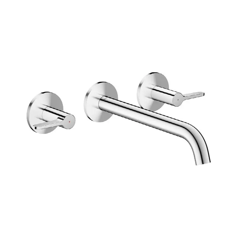 One Wall-Mounted Widespread Faucet 220- Lever Handles, 1.2 GPM