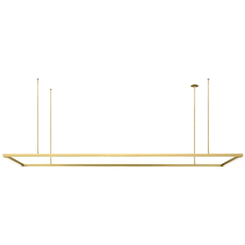 Stagger Halo 84 Linear Suspension Natural Brass Integrated LED 2700K 90 CRI 277V