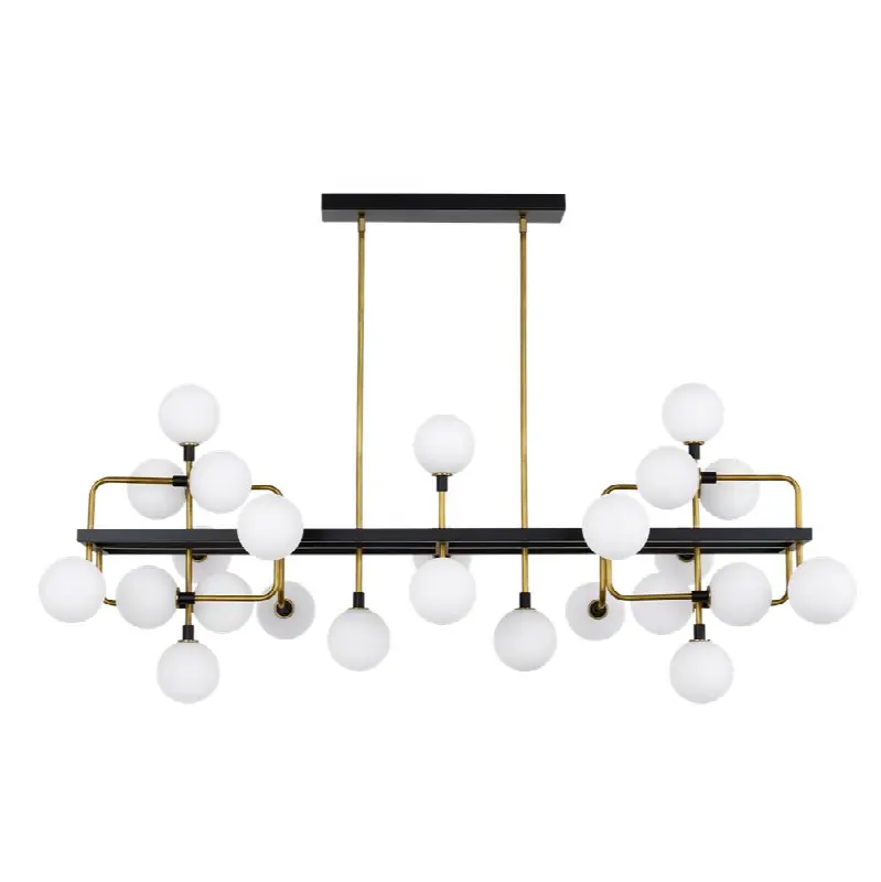 Viaggio Linear Chandelier in Opal/Brass Bulb Not Included