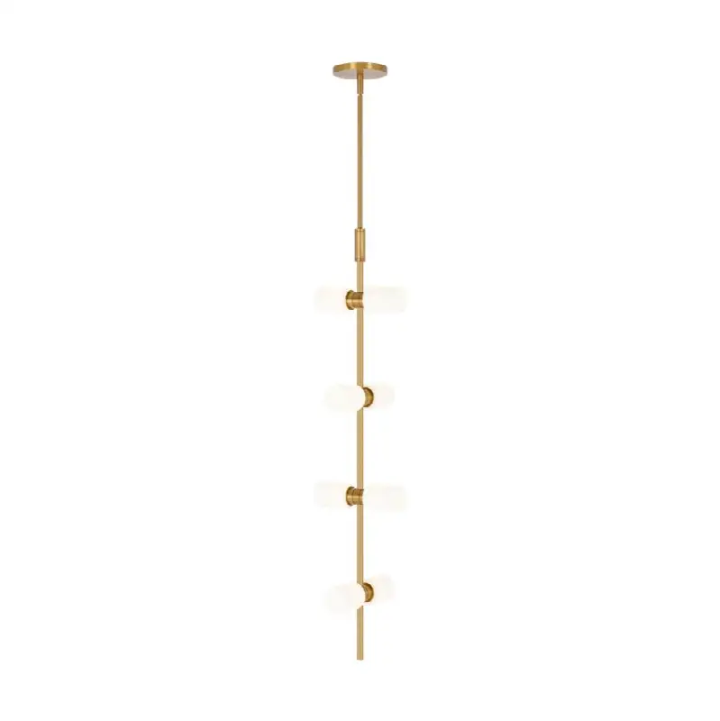 ModernRail Pendant Glass Cylinders aged brass 3000K 90 CRI 24v remote canopy (t24)