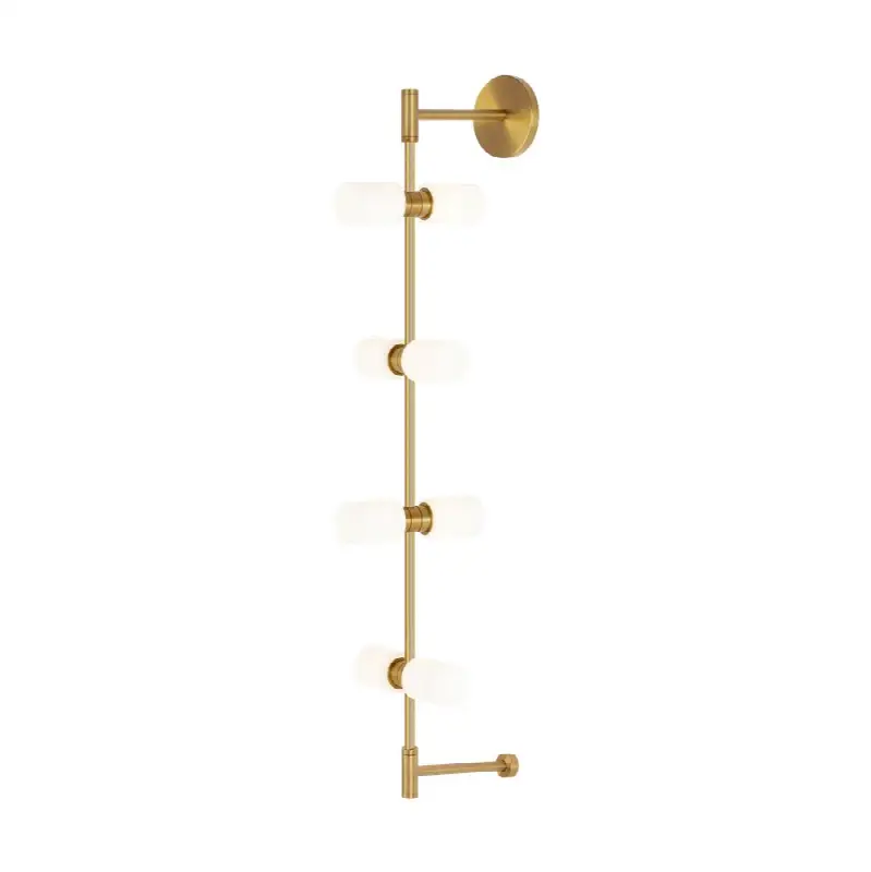 ModernRail Wall Glass Cylinders Aged Brass 3000K 90 CRI 24v surface canopy