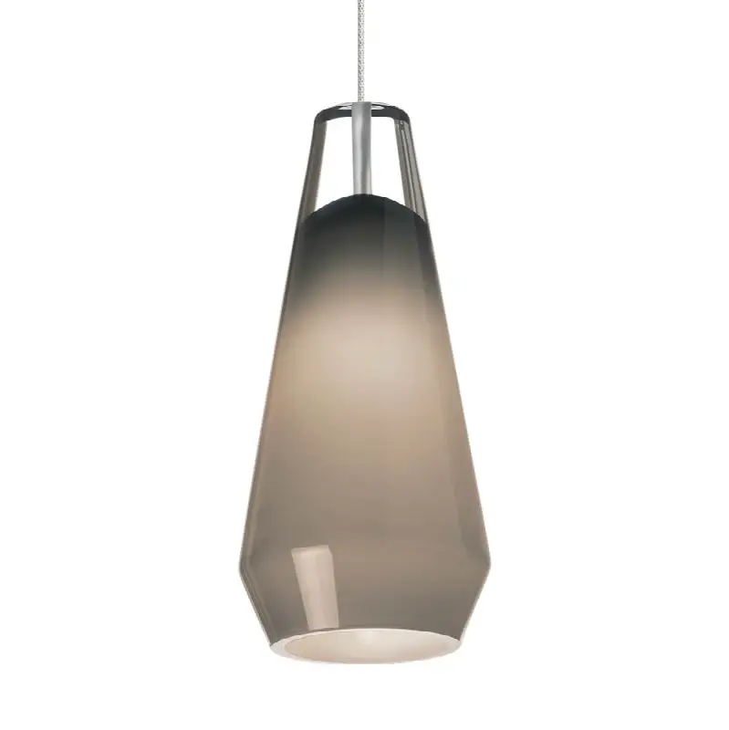 Lustra Pendant in Satin Nickel with Smoke Glass MonoRail Bulb(s) Included