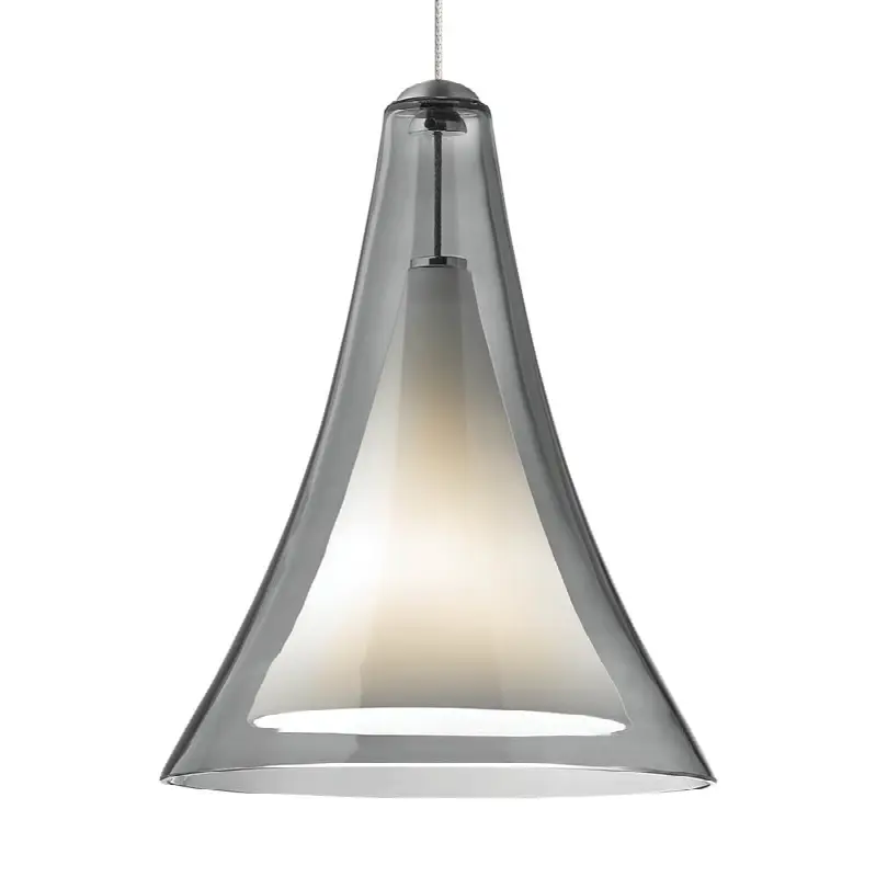 Melrose II Pendant in Satin Nickel with Smoke Glass MonoRail Bulb(s) Not Included
