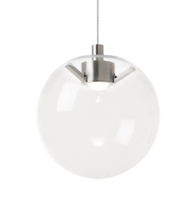 Palona Mini Pendant in Satin Nickel with Clear Glass MonoRail Bulb(s) Included