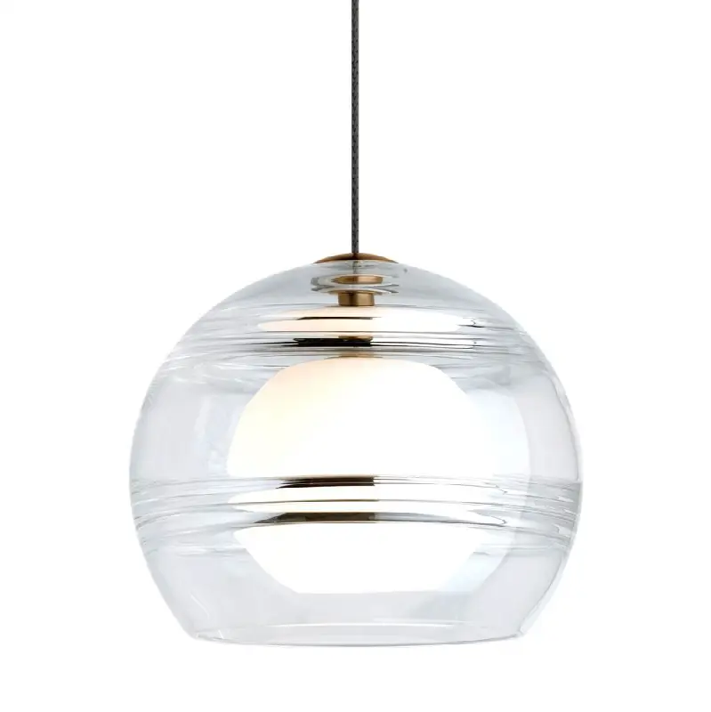 Sedona Pendant in Aged Brass with Clear MonoRail Bulb(s) Included