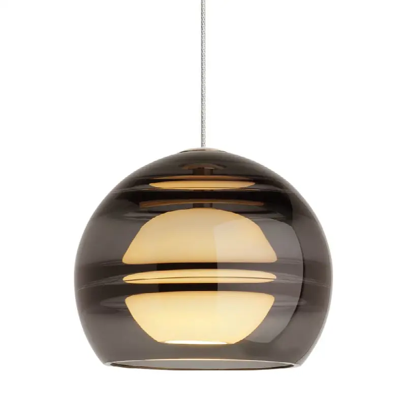 Sedona Pendant in Satin Nickel with Smoke MonoRail Bulb(s) Included
