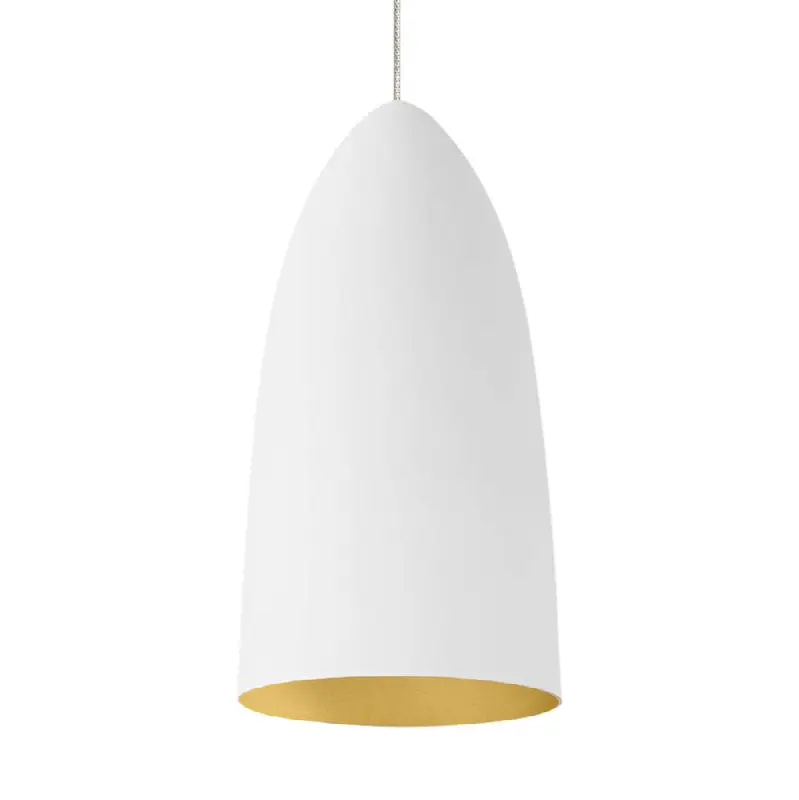 Mini Signal Pendant MonoRail Rubberized White/Gold satin nickel no lamp