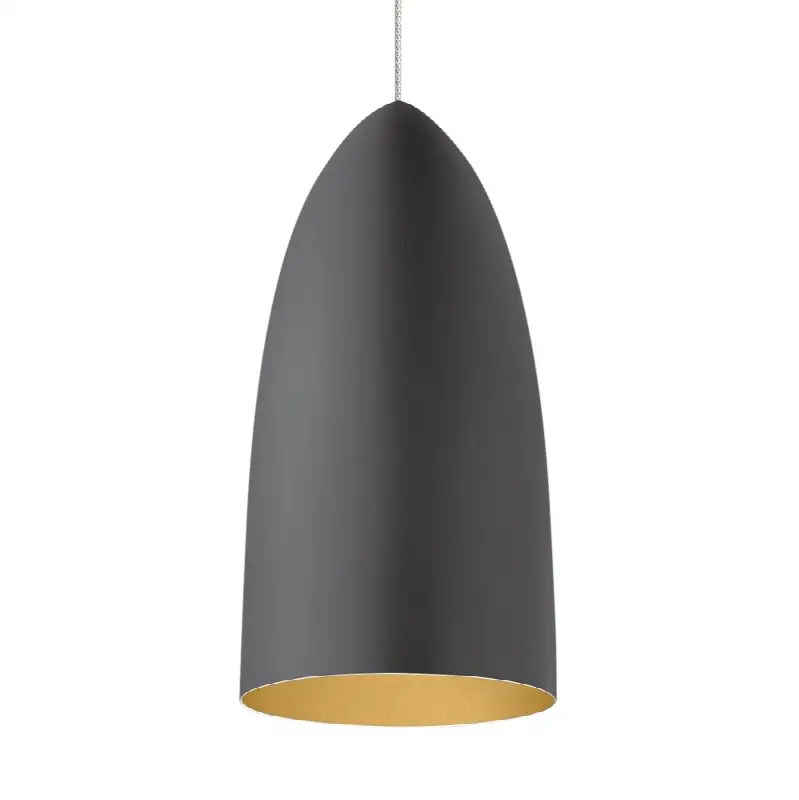 Mini Signal Pendant MonoRail Rubberized Gray/Gold satin nickel 3000K 90 CRI 12 volt led 95 cri 3000k